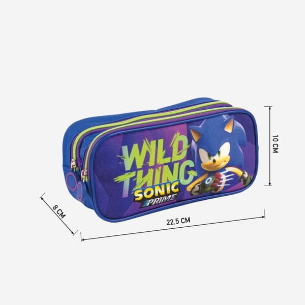 Dobbelt carry-all Sonic Blå 22,5 x 8 x 10 cm