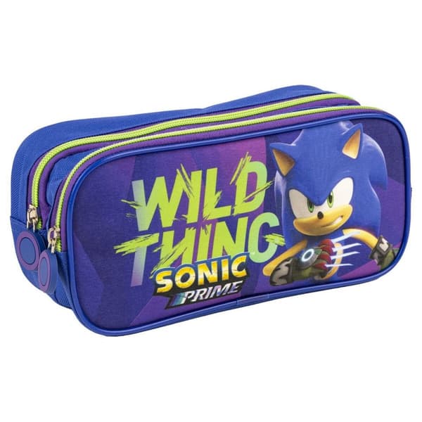 Dobbelt carry-all Sonic Blå 22,5 x 8 x 10 cm