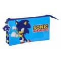 Miniatyrbillede 1 af 3: Tredobbelt bæretaske Sonic Speed 22 x 12 x 3 cm Blå Børns