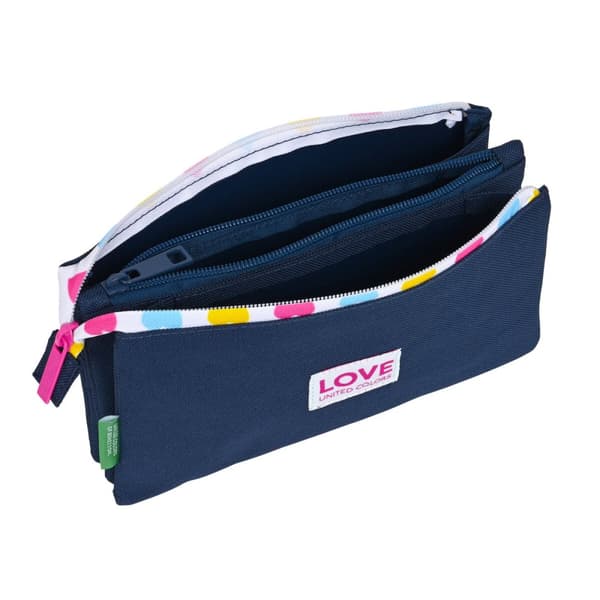 Tredobbelt bæretaske Benetton Love 22 x 3 x 12 cm