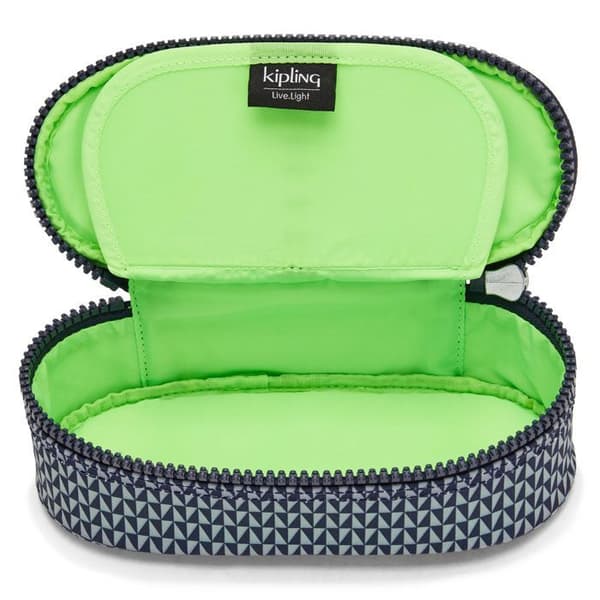 kipling Blå Grå Pennfodral för tjejer - Back To School Duobox Pennfodral M Triangle Blue 150244