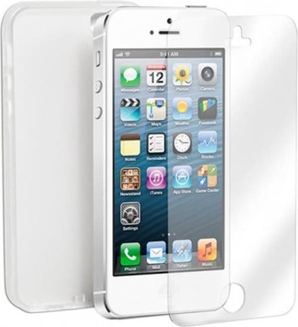 CAMPUS "FlexShield" silikonfodral vitt/transparent för iPhone 5