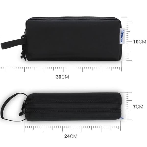 Skolväska - WAYTEX - 931170 - Stort utrymme - 2 fack - Svart