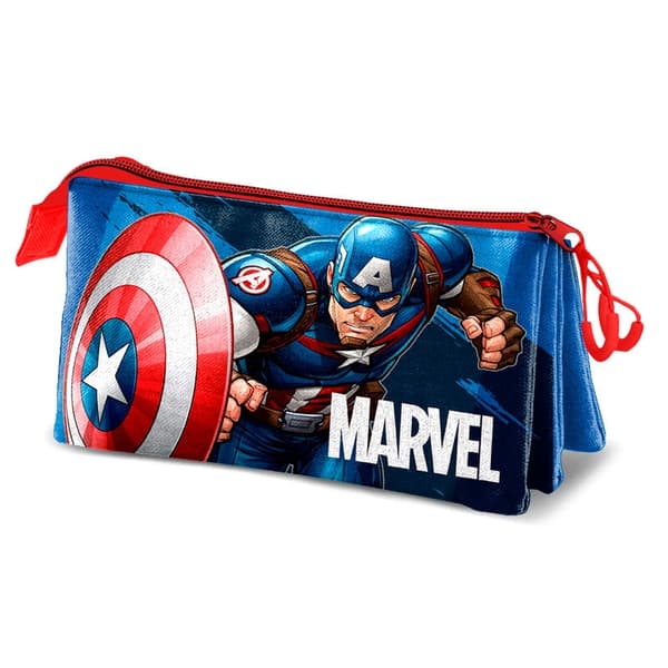 Marvel Captain Marvel Run triple pencil case