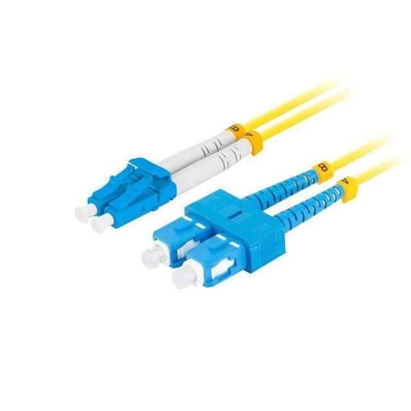 Fiberoptik Sm Sc-Upc-Lc-Upc Duplex 3,0Mm 2M gul