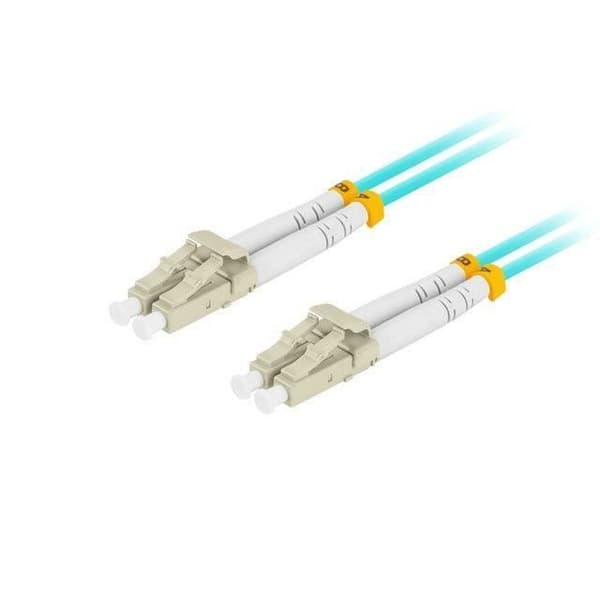 Fiberoptisk patchkabel Mm Lc-Upc-Lc-Upc Duplex 3,0 mm 1m Aqua