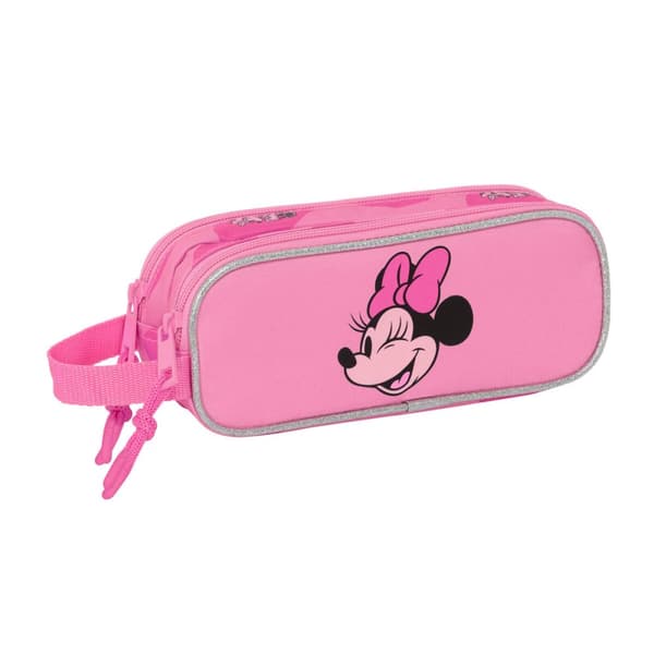 Dobbelt carry-all Minnie Mouse Loving Pink 21 x 8 x 6 cm