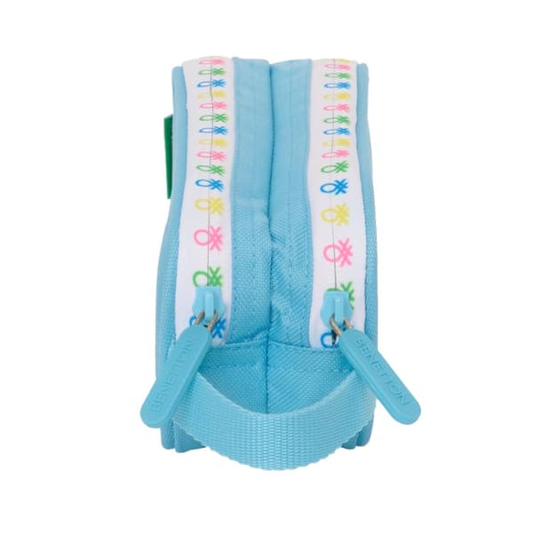 Dobbelt carry-all Benetton Spring Himmelblå 21 x 8 x 6 cm