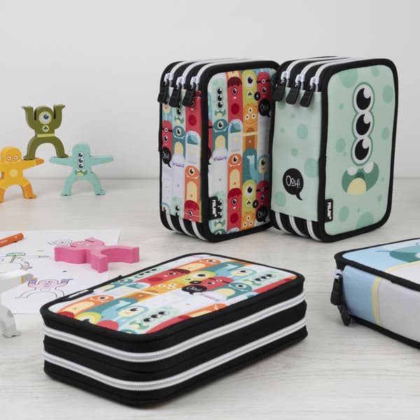 Milan Fyldt Triple Decker Blyantsæske Aliens Special Series Flerfarvet  Mand