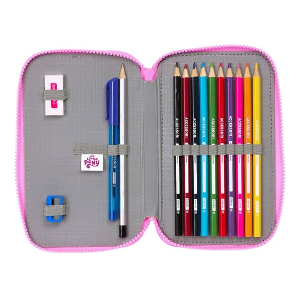 Tuplapenaali My Little Pony Magic Pinkki Turkoosi 12.5 x 19.5 x 4 cm 28 Kappaletta