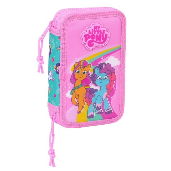 Tuplapenaali My Little Pony Magic Pinkki Turkoosi 12.5 x 19.5 x 4 cm 28 Kappaletta