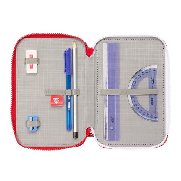 Kolmoiskynäkotelo Sevilla Fútbol Club Punainen 12,5 x 19,5 x 5,5 cm 36 Kappaletta