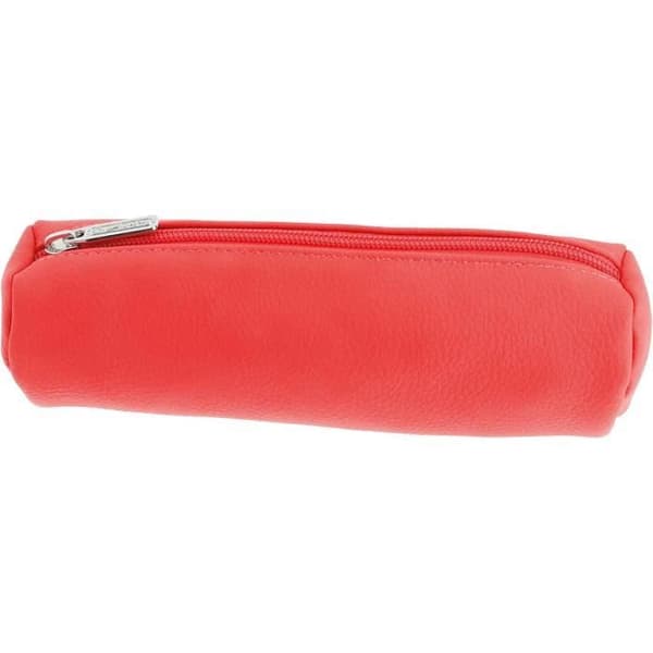 Trousse - HERLITZ - Ronde - Similicuir - Korall - 200x60x60 mm