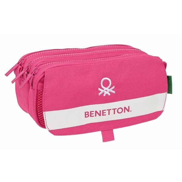 Kolmilokeroinen laukku Benetton Raspberry Fuksian punainen 21,5 x 10 x 8 cm