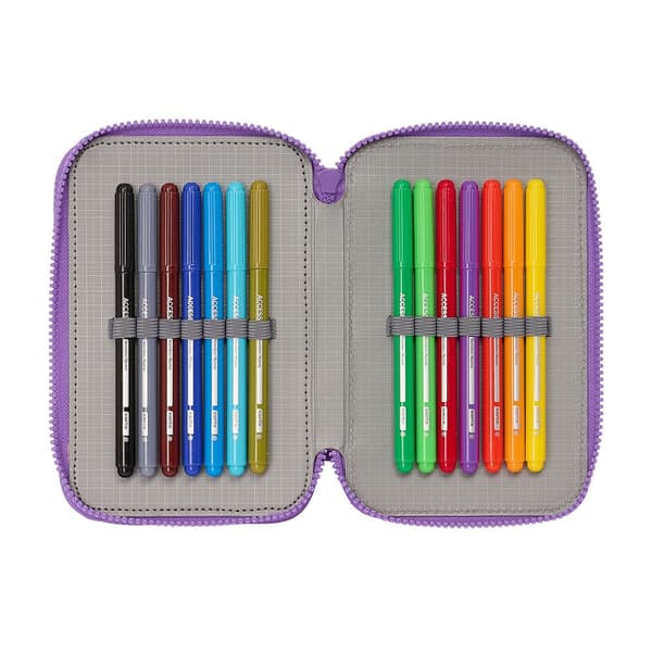 Safta Stitch Sweet Triple 36 Units Fyldt Blyantshus Lilla Mand