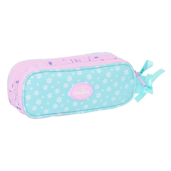 Dobbelt carry-all Frozen Cool days Violet Himmelblå 21 x 8 x 6 cm