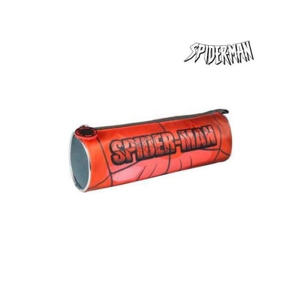 Spiderman cylindriskt skolpennfodral - Spiderman - 8591 - Röd - Polyester - 21 x 7 cm