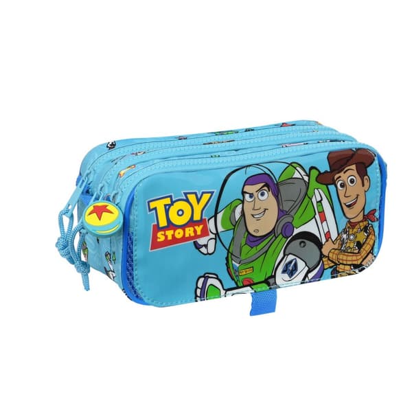 Tredubbel Carry-all Toy Story Ready to play Ljusblå (21,5 x 10 x 8 cm)