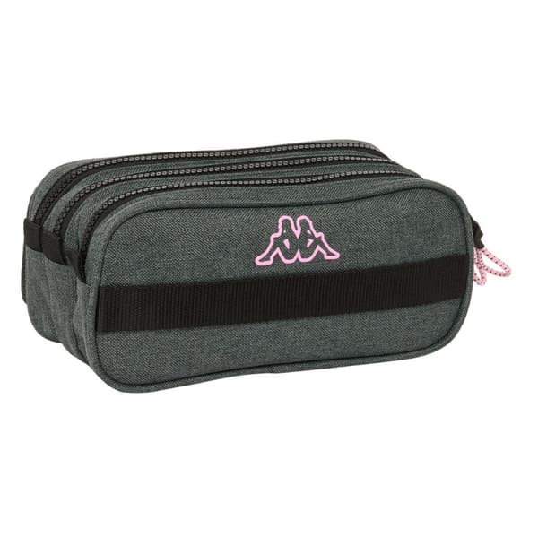 Tredubbel Carry-all Kappa Silver pink Grå 21,5 x 10 x 8 cm