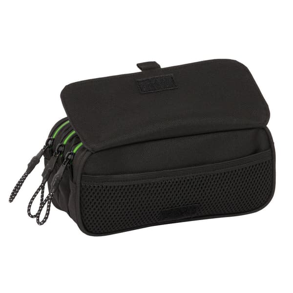 Tredubbel Carry-all Kappa Black Svart 21,5 x 10 x 8 cm