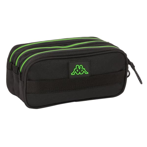 Tredubbel Carry-all Kappa Black Svart 21,5 x 10 x 8 cm