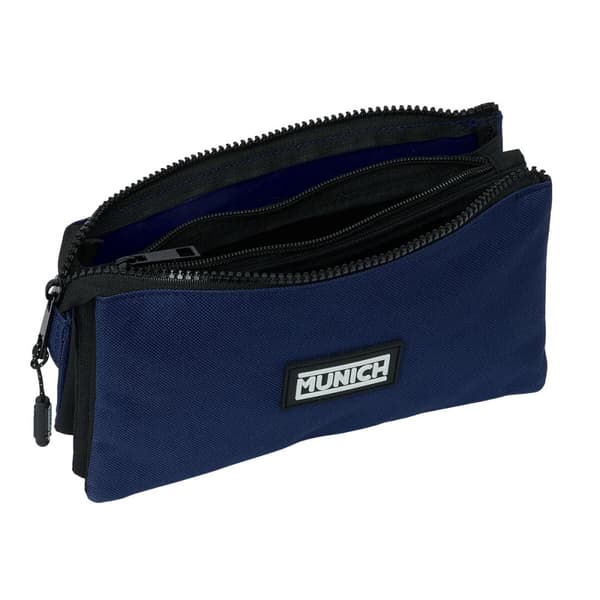 Tredubbel Carry-all Munich Basic Marinblå 22 x 12 x 3 cm