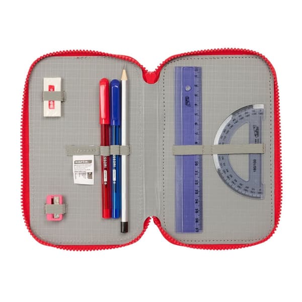 Trippel pennfodral Atlético Madrid Röd 12,5 x 19,5 x 5,5 cm 36 Delar