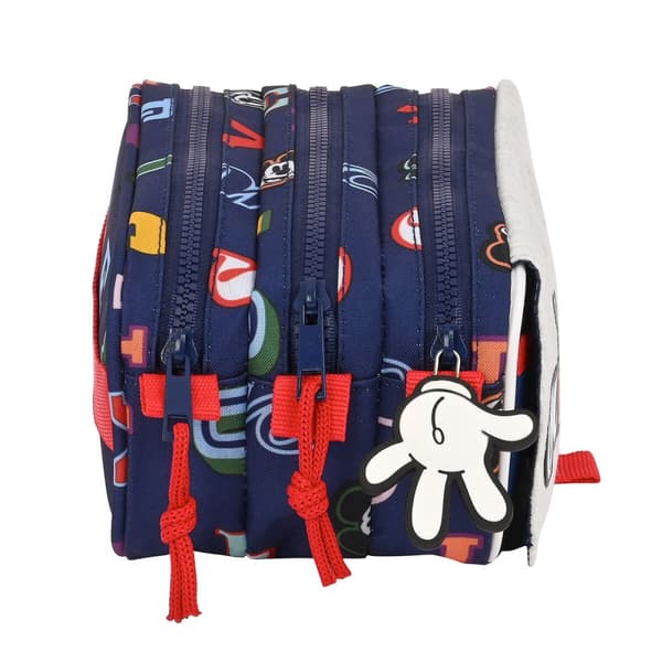 Tredubbel Carry-all Mickey Mouse Clubhouse Only one Marinblå 21,5 x 10 x 8 cm