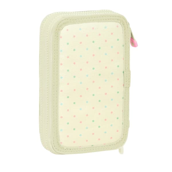 Koululaisen penaali lisätarvikkeilla Glow Lab Magic flow Beige 12.5 x 19.5 x 4 cm (28 Kappaletta)