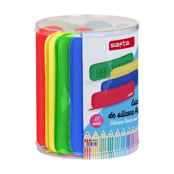 Skolväska Safta Pop It Multicolour Smal (12 Delar)
