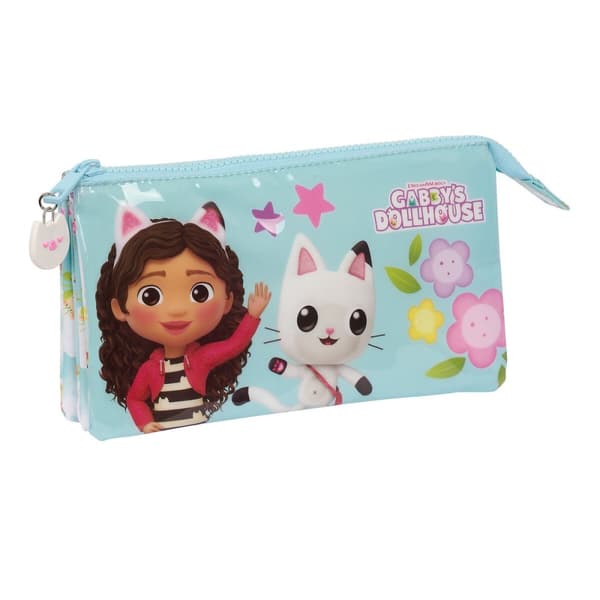 Dobbelt carry-all Gabby's Dollhouse Blå 22 x 12 x 3 cm