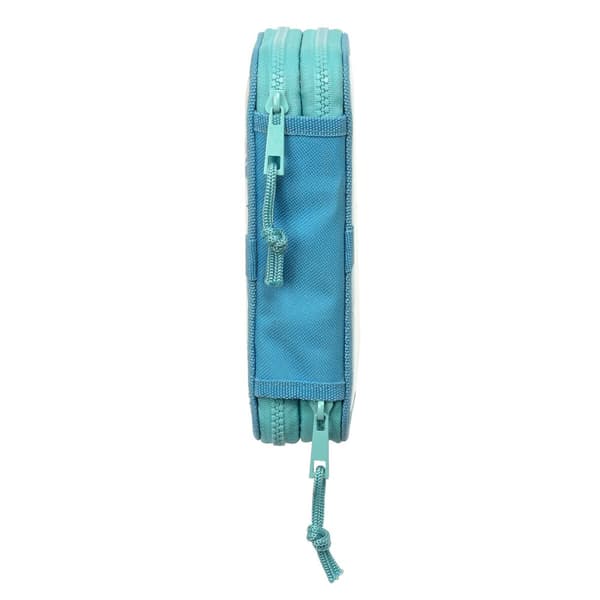 Dubbelt pennfodral Baby Shark Surfing Blå Vit 12.5 x 19.5 x 4 cm (28 Delar)