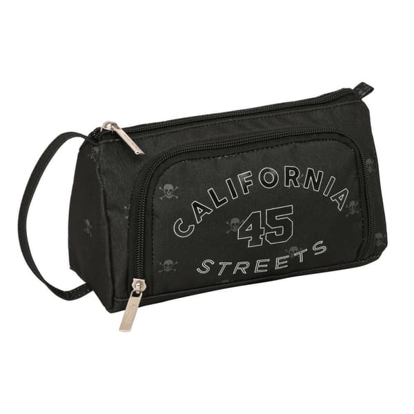 Pennfodral med tillbehör Safta California Svart 20 x 11 x 8.5 cm (32 Delar)