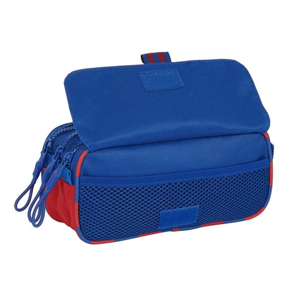 Dobbelt carry-all F.C. Barcelona Blå Rødbrun 21,5 x 10 x 8 cm