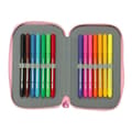 Miniatyrbillede 3 af 5: Dobbelt penalhus Glow Lab Sweet home Pink 12.5 x 19.5 x 4 cm (28 Dele)