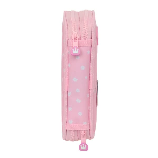 Dobbelt penalhus Glow Lab Sweet home Pink 12.5 x 19.5 x 4 cm (28 Dele)