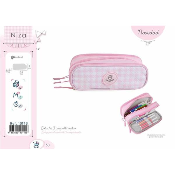 Tredobbelt Penalhus Decuevas Niza 24 x 9 x 8,5 cm