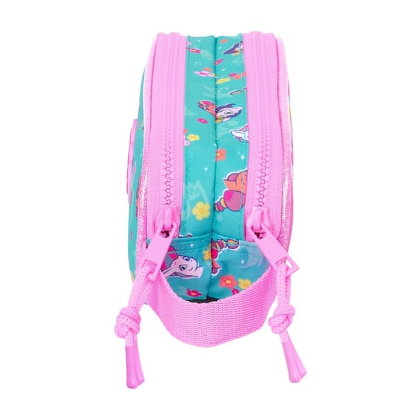 Dobbelt carry-all My Little Pony Magic Pink Turkisblå 21 x 8 x 6 cm