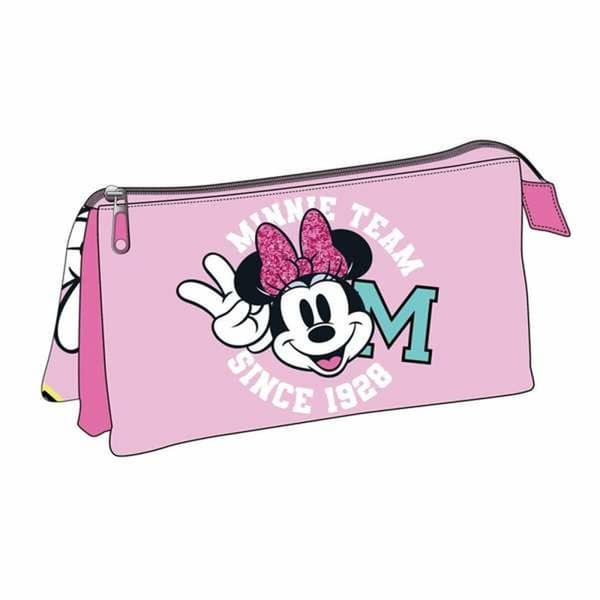 Penalhus Minnie Mouse Fuchsia 11,5 x 2 x 22,5 cm