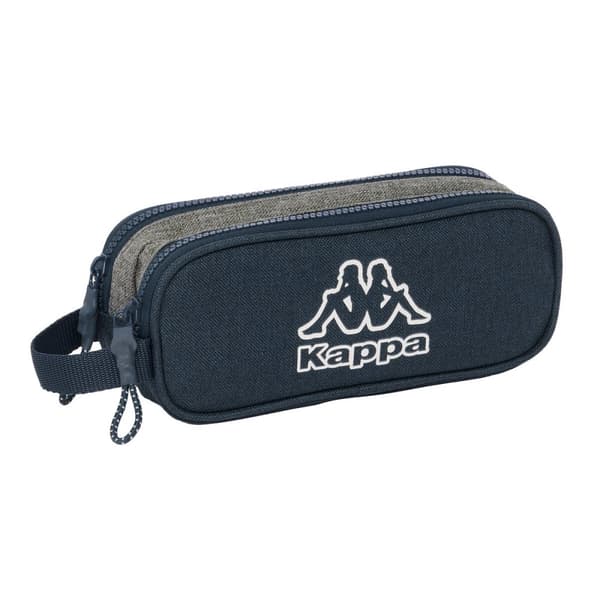Dobbelt carry-all Kappa Dark navy Grå Marineblå 21 x 8 x 6 cm