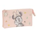 Miniatyrbillede 1 af 3: Tredobbelt bæretaske Minnie Mouse Baby Pink 22 x 12 x 3 cm