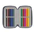 Miniatyrbillede 2 af 6: Tredobbelt Penalhus Naruto Ninja Blå Sort 12,5 x 19,5 x 5,5 cm 36 Dele