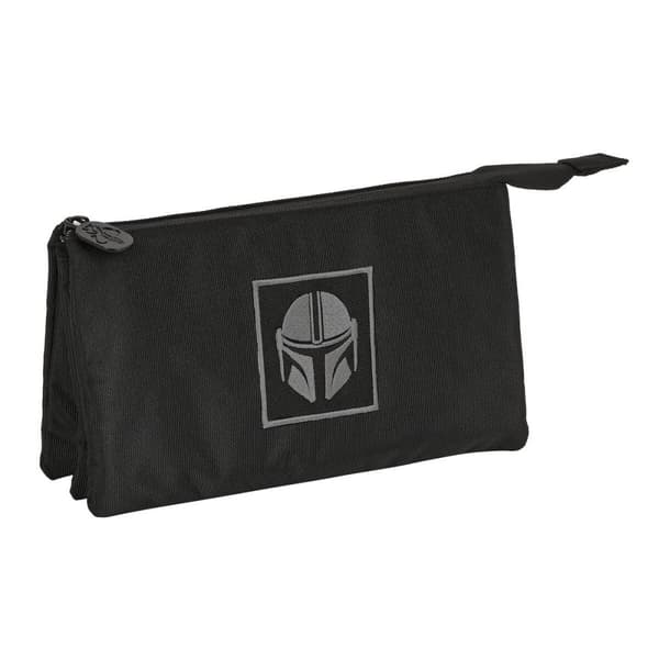 Trippelbag The Mandalorian Svart (22 x 12 x 3 cm)