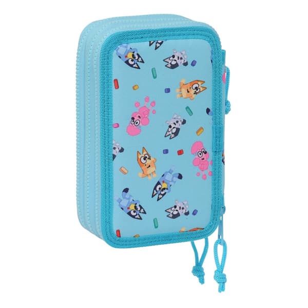 Trippel Pennal Bluey Himmelblå 12,5 x 19,5 x 5,5 cm 36 Deler