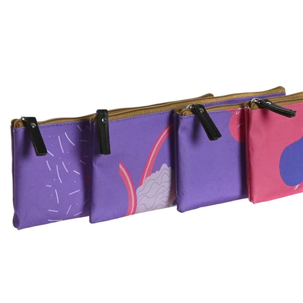 Tapaus DKD Home Decor Pinkki Liila 23 x 1 x 9 cm (4 osaa)