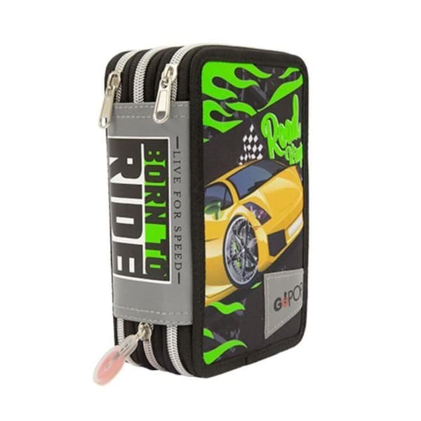 Skrivrör - GIOCHI PREZIOSI - Monster Truck - 3 fack - 18 kritor - 18 tuschpennor