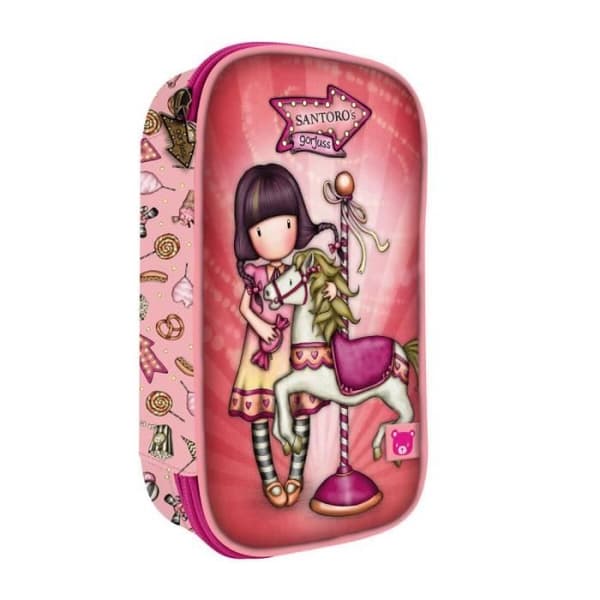 Pennfodral - Gorjuss - Karusell - 45 delar - Polyester - Dragkedja