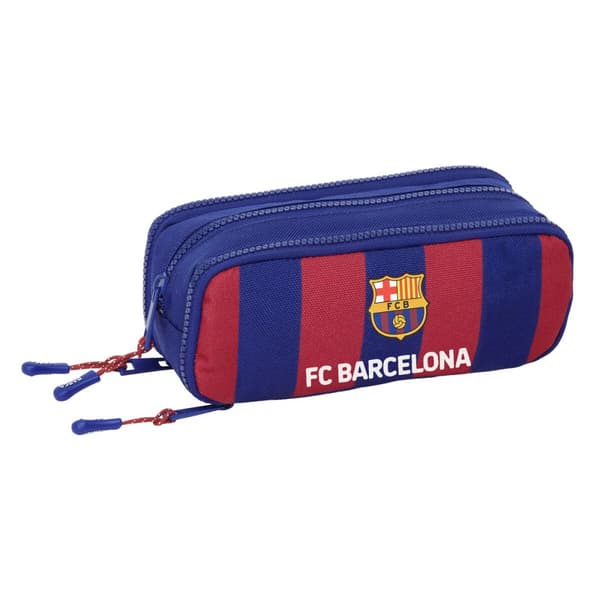 Tredobbelt bæretaske F.C. Barcelona 24/25 Rødbrun Marineblå 21 x 8 x 8 cm