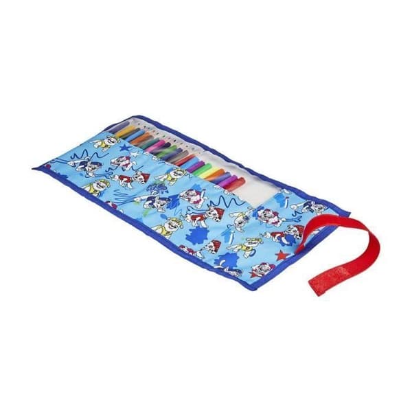 Rullande pennfodral - PAW PATROL - Unisex - 8 filtpenna - 12 färgpennor - Dragkedja