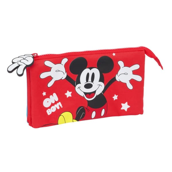 Dobbelt carry-all Mickey Mouse Clubhouse Fantastic Blå Rød 22 x 12 x 3 cm